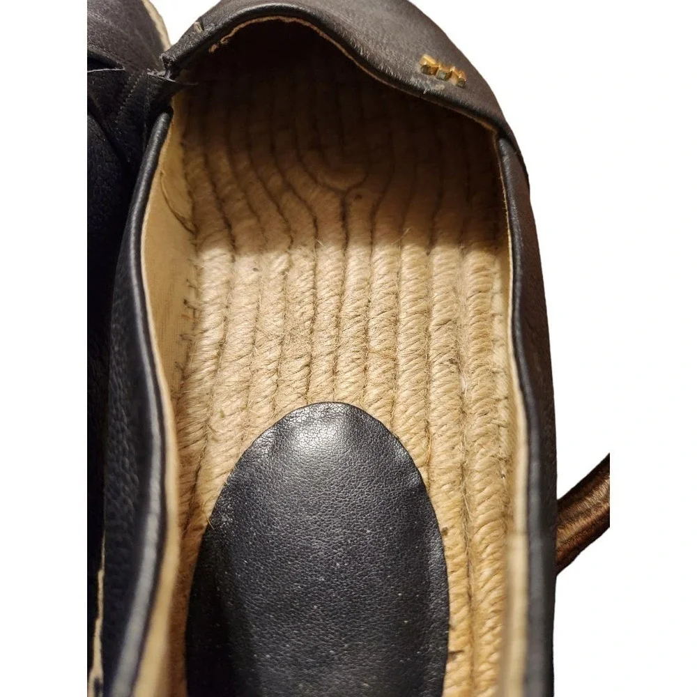 Michael Kors kendrick logo slip on pebbled leather espadrilles‎ size 8.5 blue